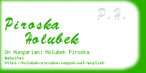 piroska holubek business card